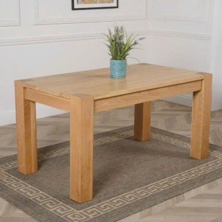 ChunKy Oak : Bàn Ăn Gổ Sồi - Chân Trụ - W1m4 ChunKy Oak : Bàn Ăn Gổ Sồi - Chân Trụ - W1m4